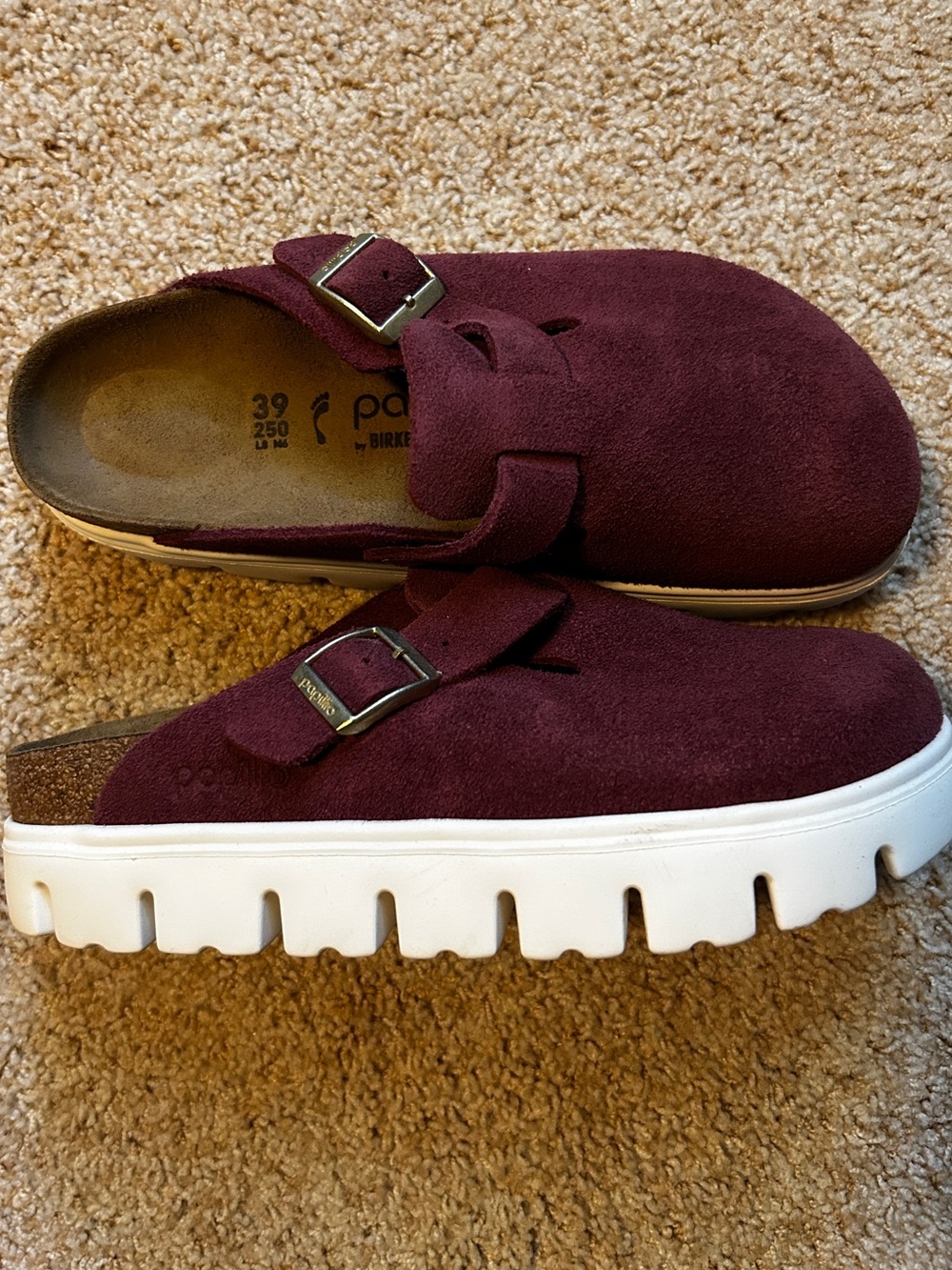 Birkenstock Women’s Papillio Boston Chunky in Berry Crush Size 8-8.5 - Picture 4 of 7